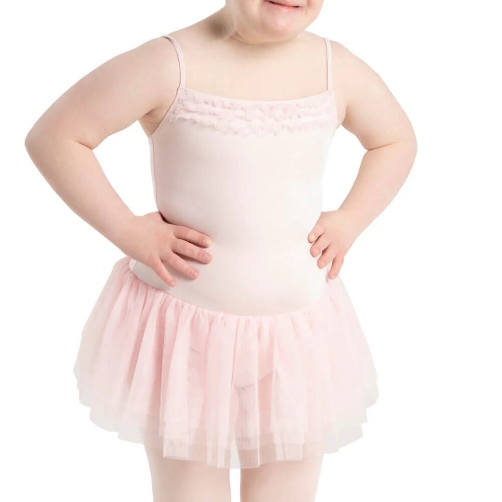 NWT Capezio Girl's Ruffle Yoke Tutu Ballerina Dress Pink Child Intermediate